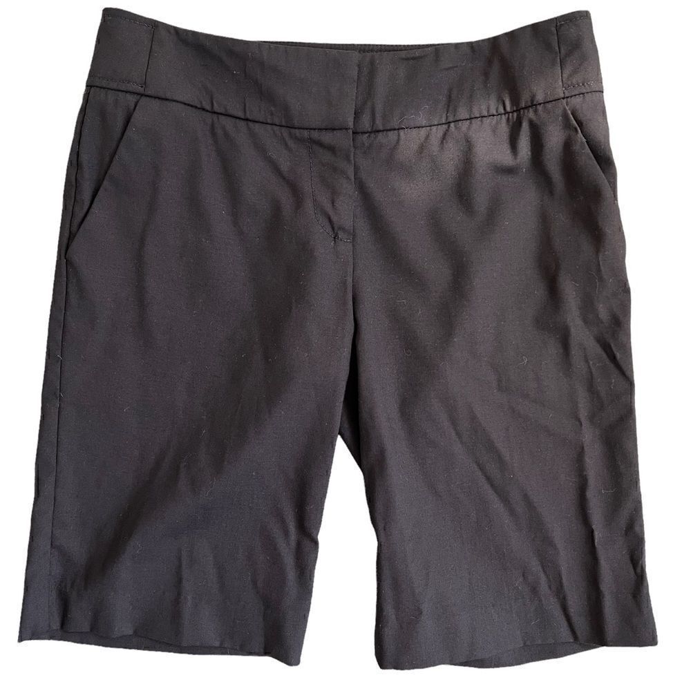 Bebe Wool Bermuda Shorts 11” Black Women’s Size 6
